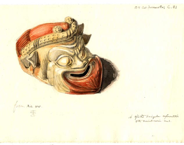 215, representation of an ancient comic mask